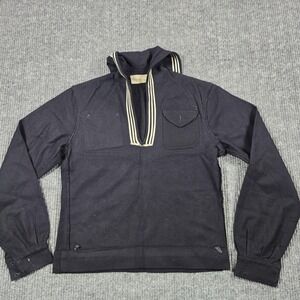 Vintage Naval Clothing Factory Sweater Mens Medium Blue Wool‎ Sailor Pullover
